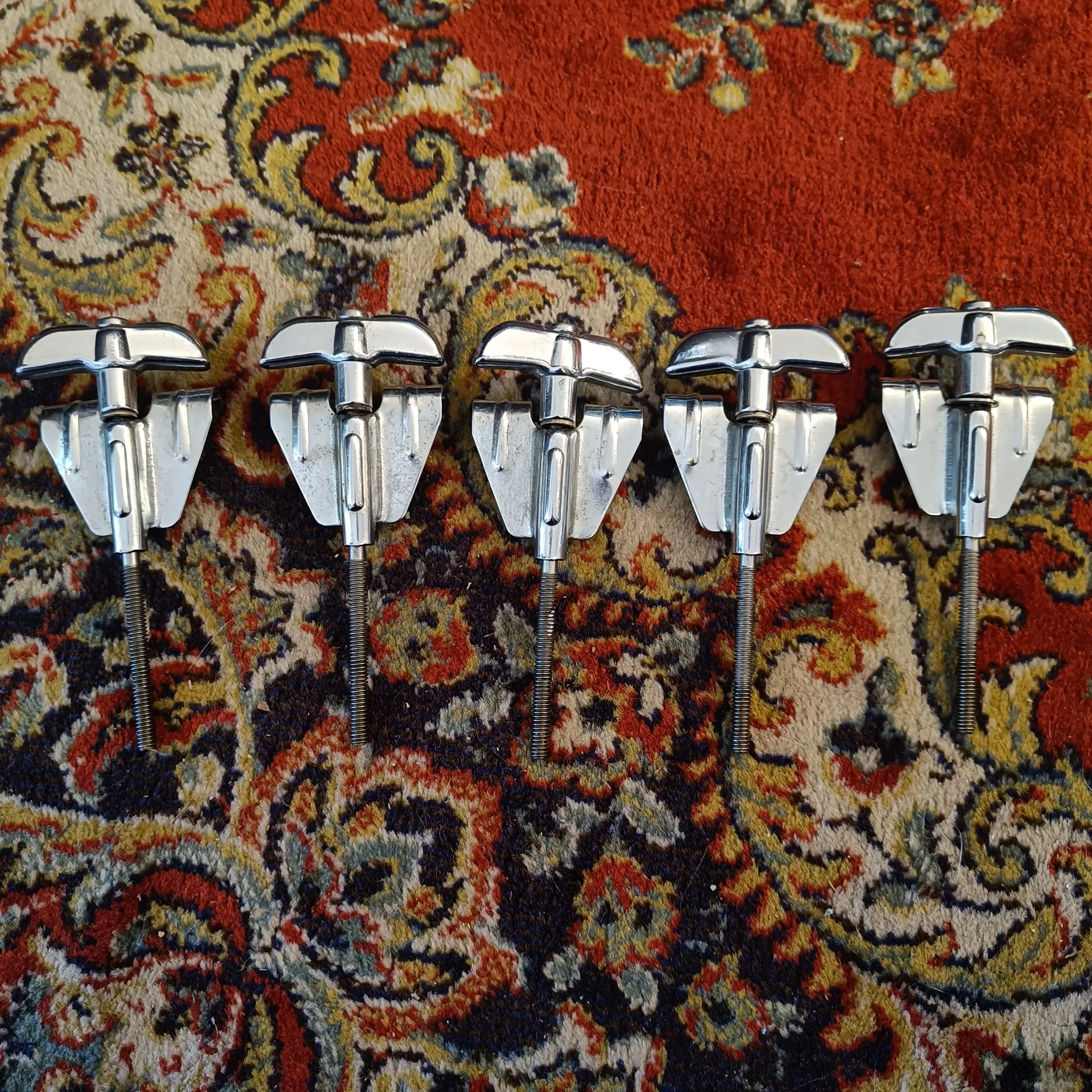 Rogers Bass Drum T-Rods & Claws X5 Vintage Late 70's