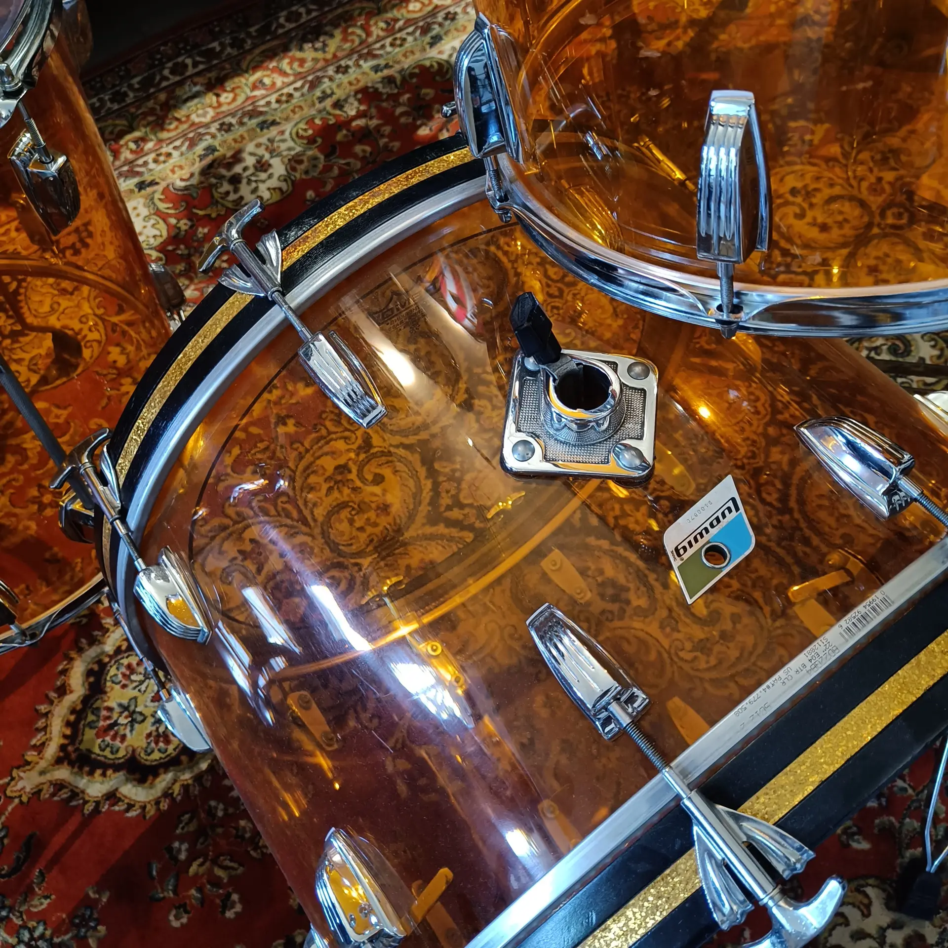 Ludwig Vistalite Amber 22"x14" 13"x9" 14"x10" 18"x16" - Image 4
