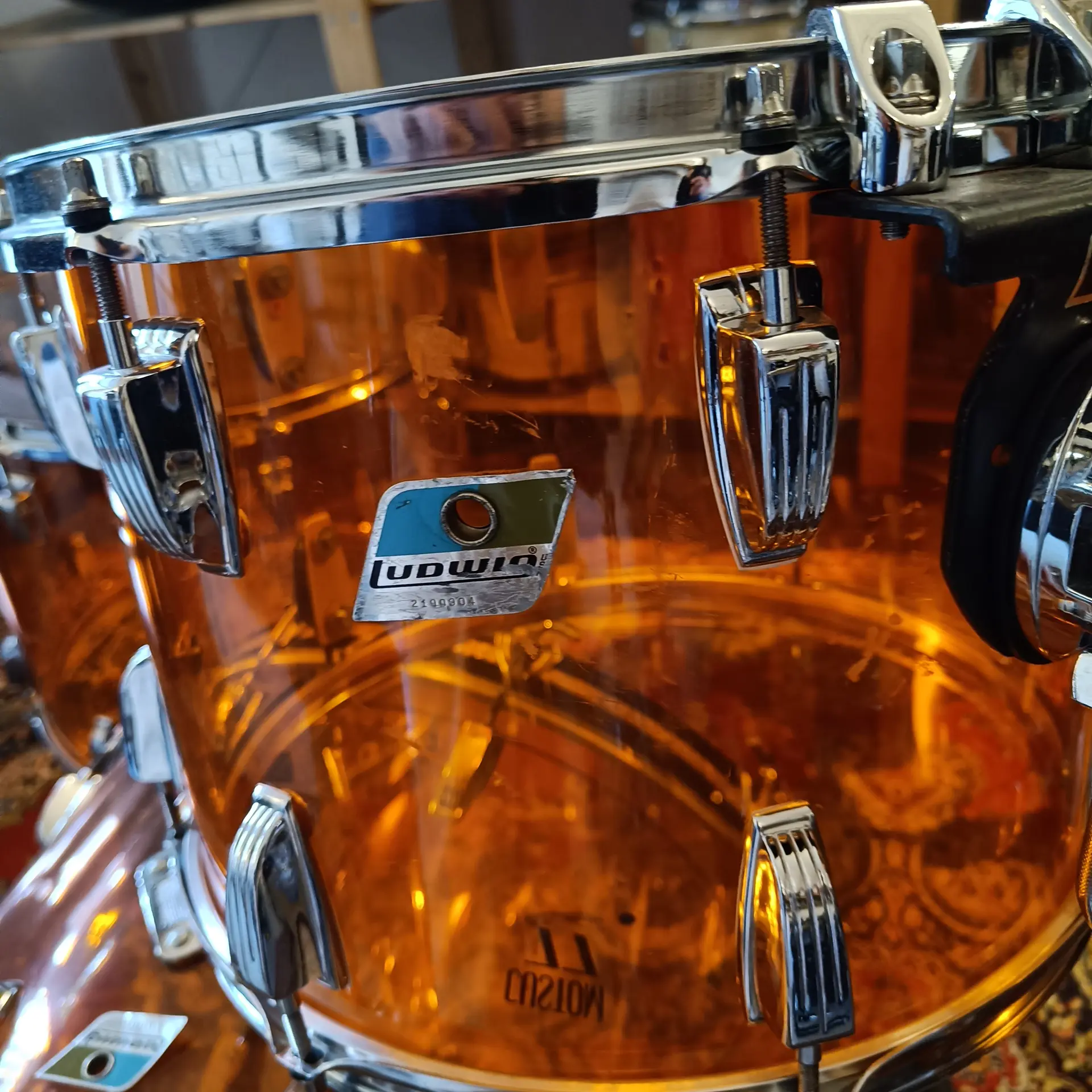 Ludwig Vistalite Amber 22"x14" 13"x9" 14"x10" 18"x16" - Image 5