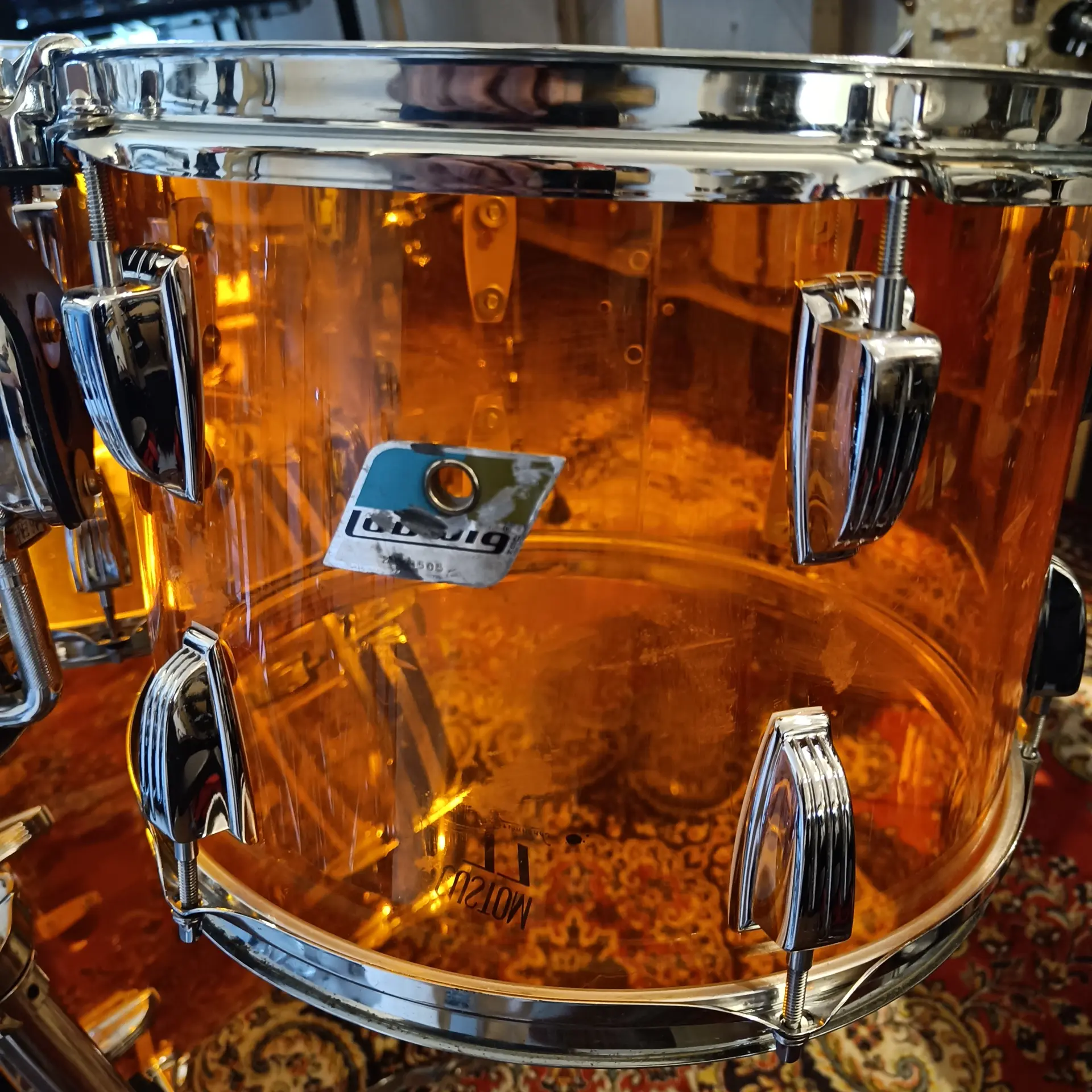 Ludwig Vistalite Amber 22"x14" 13"x9" 14"x10" 18"x16" - Image 6
