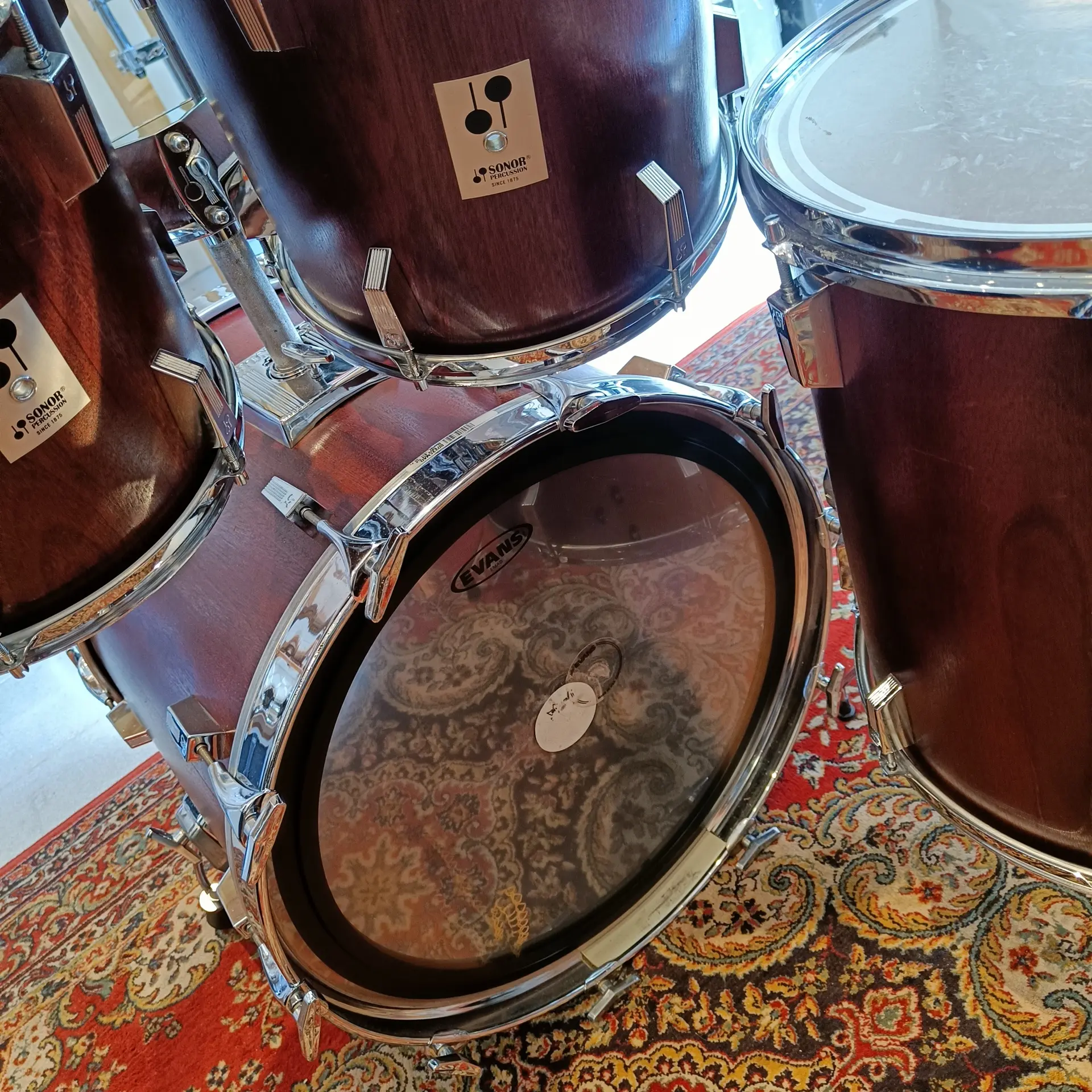 Sonor Phonic Plus Mahogany Veneer 22x18 12x12 13x13 16x18 – Image 8