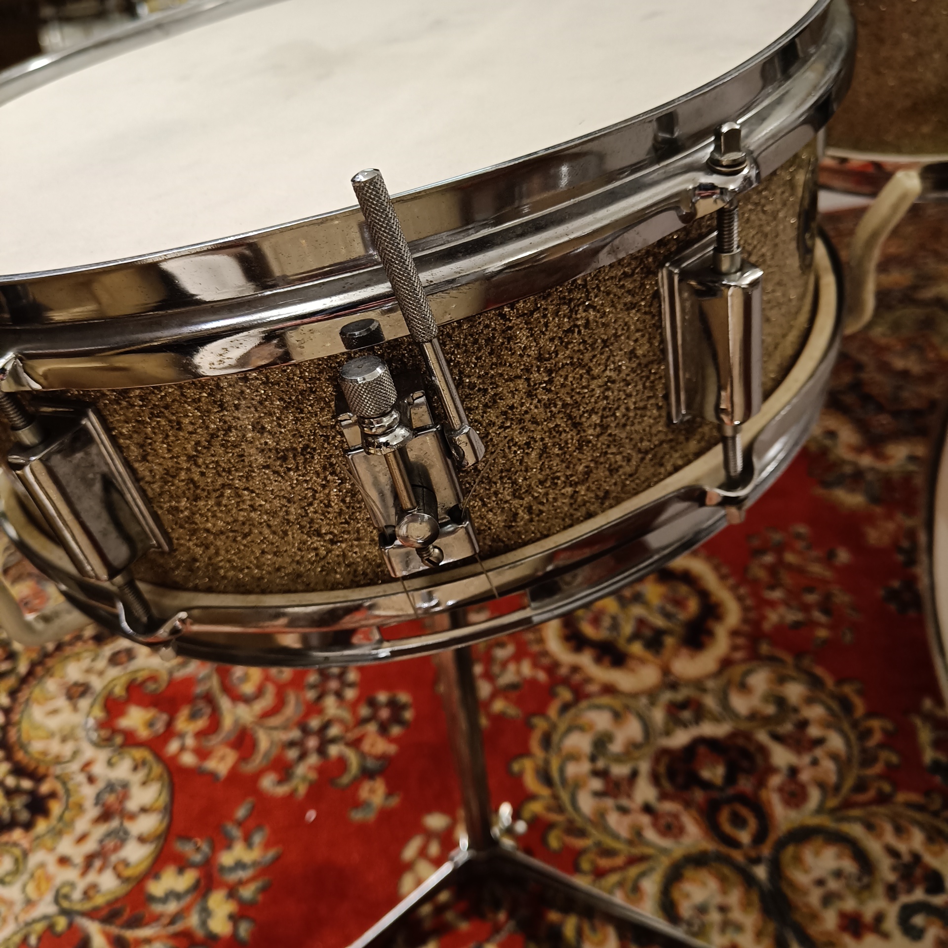 Kent USA 14"x5" Gold Sparkle Vintage 60's – Image 2