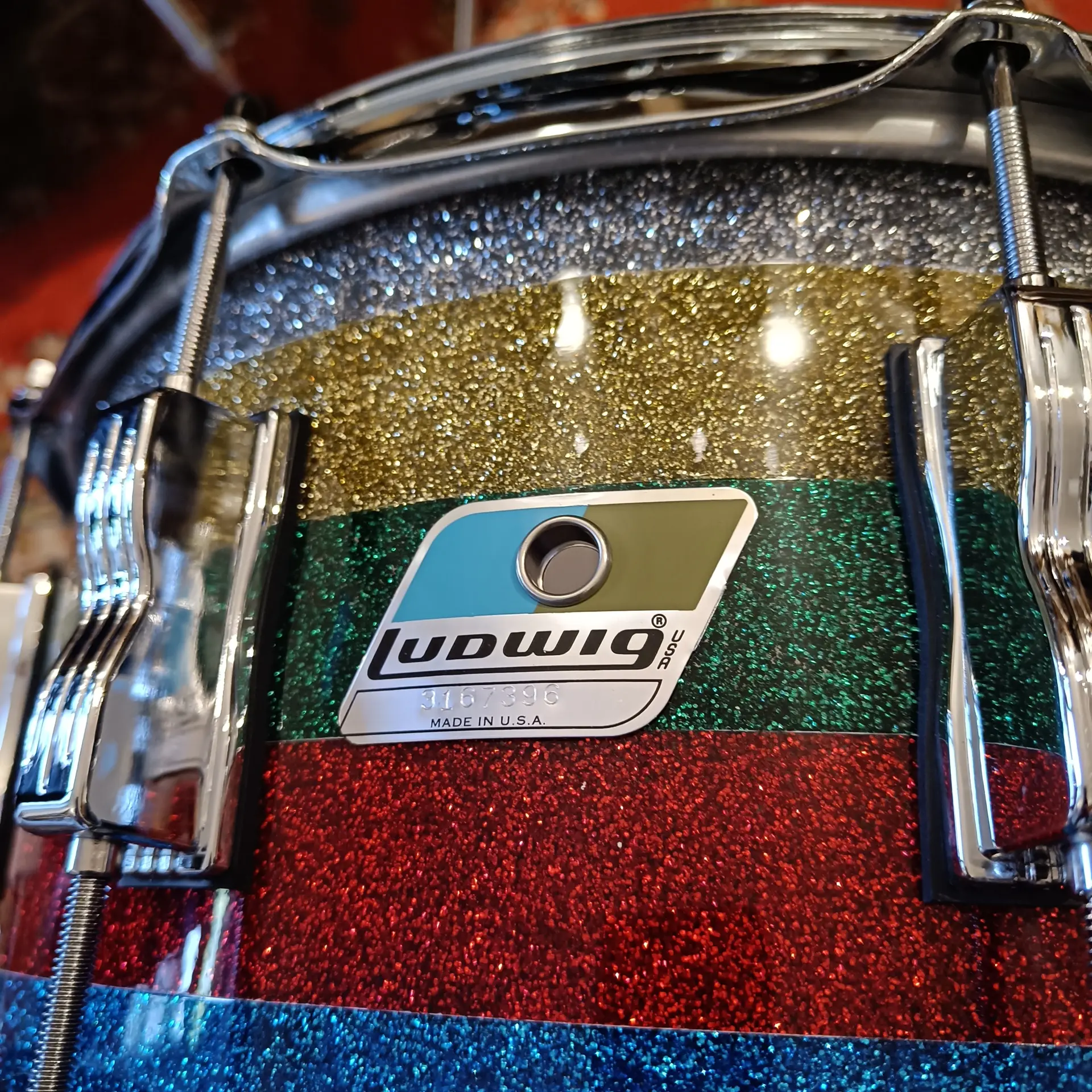 Ludwig Vistalite Salesman Sparkle 50th Anniversary 14"x6,5" – Image 2