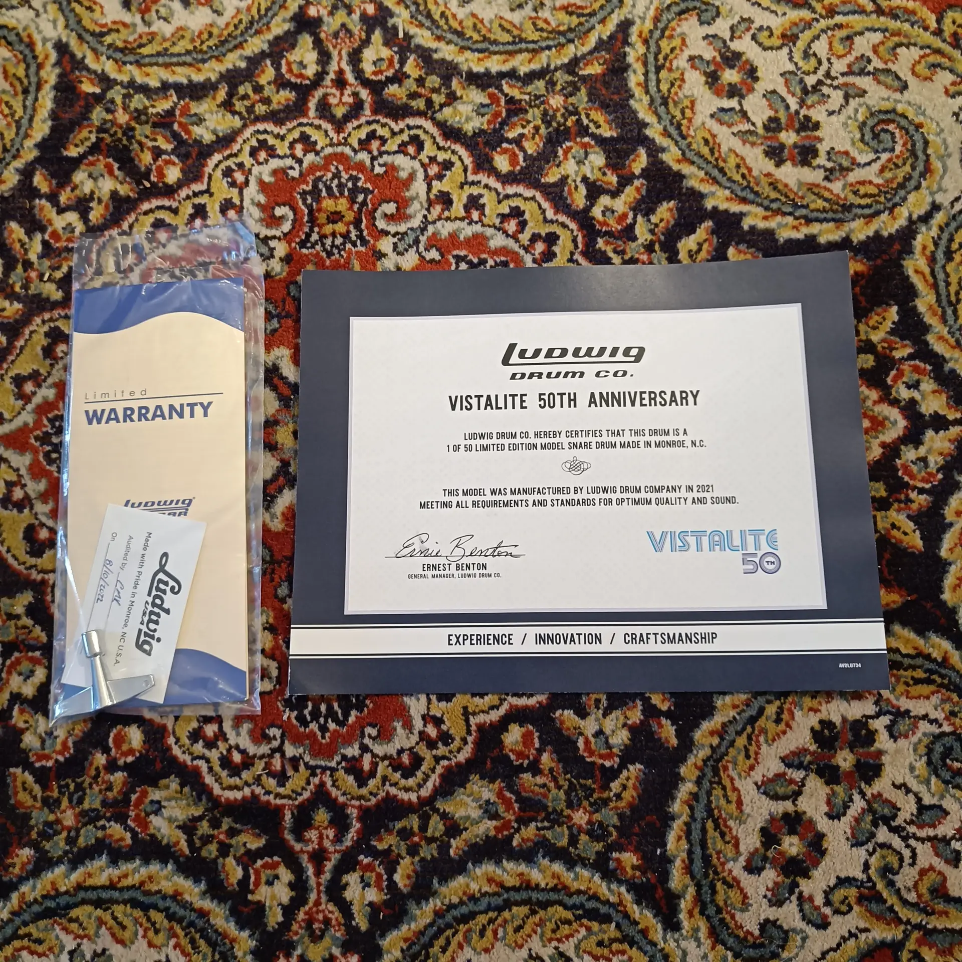 Ludwig Vistalite Salesman Sparkle 50th Anniversary 14"x6,5" – Image 8