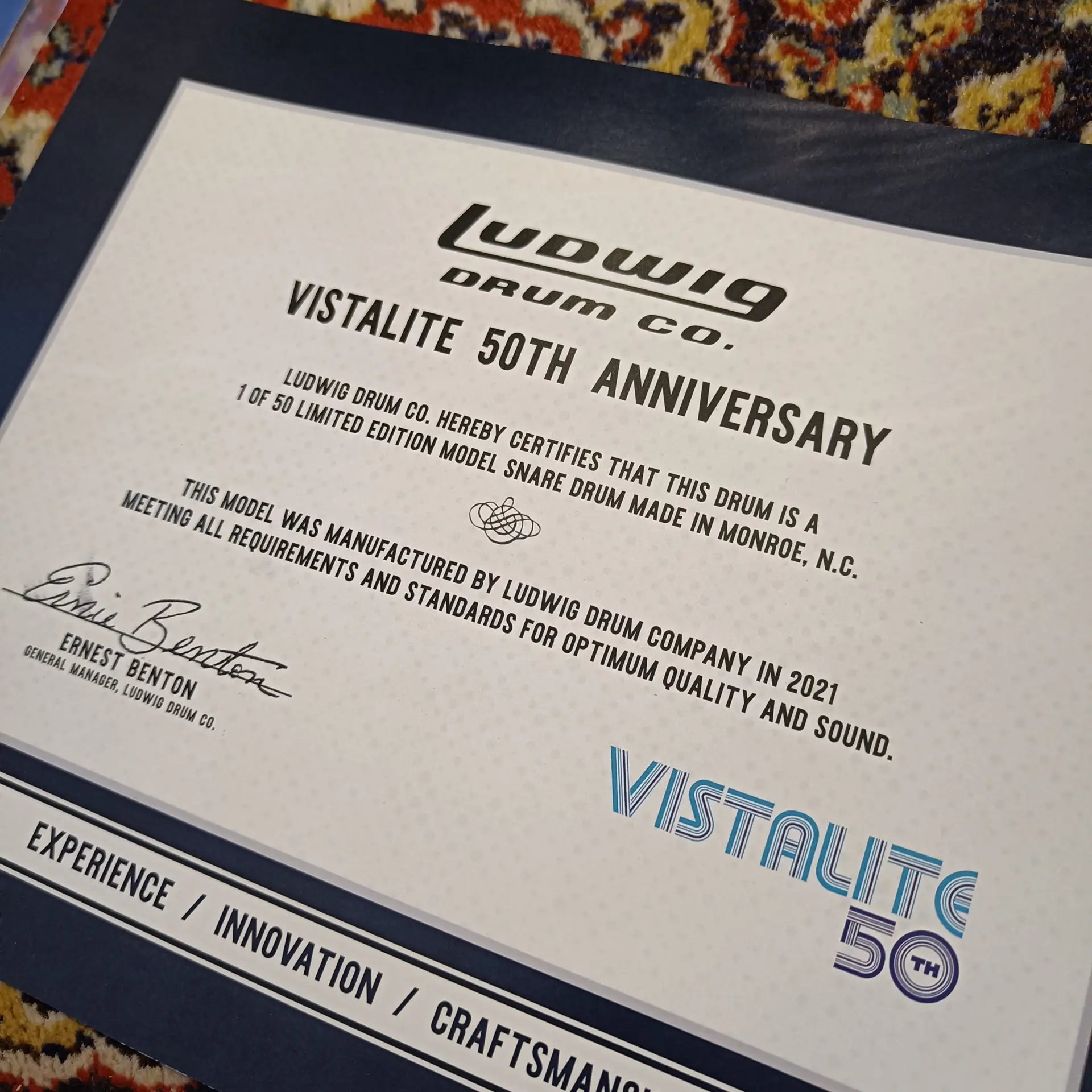 Ludwig Vistalite Salesman Sparkle 50th Anniversary 14"x6,5" – Image 9