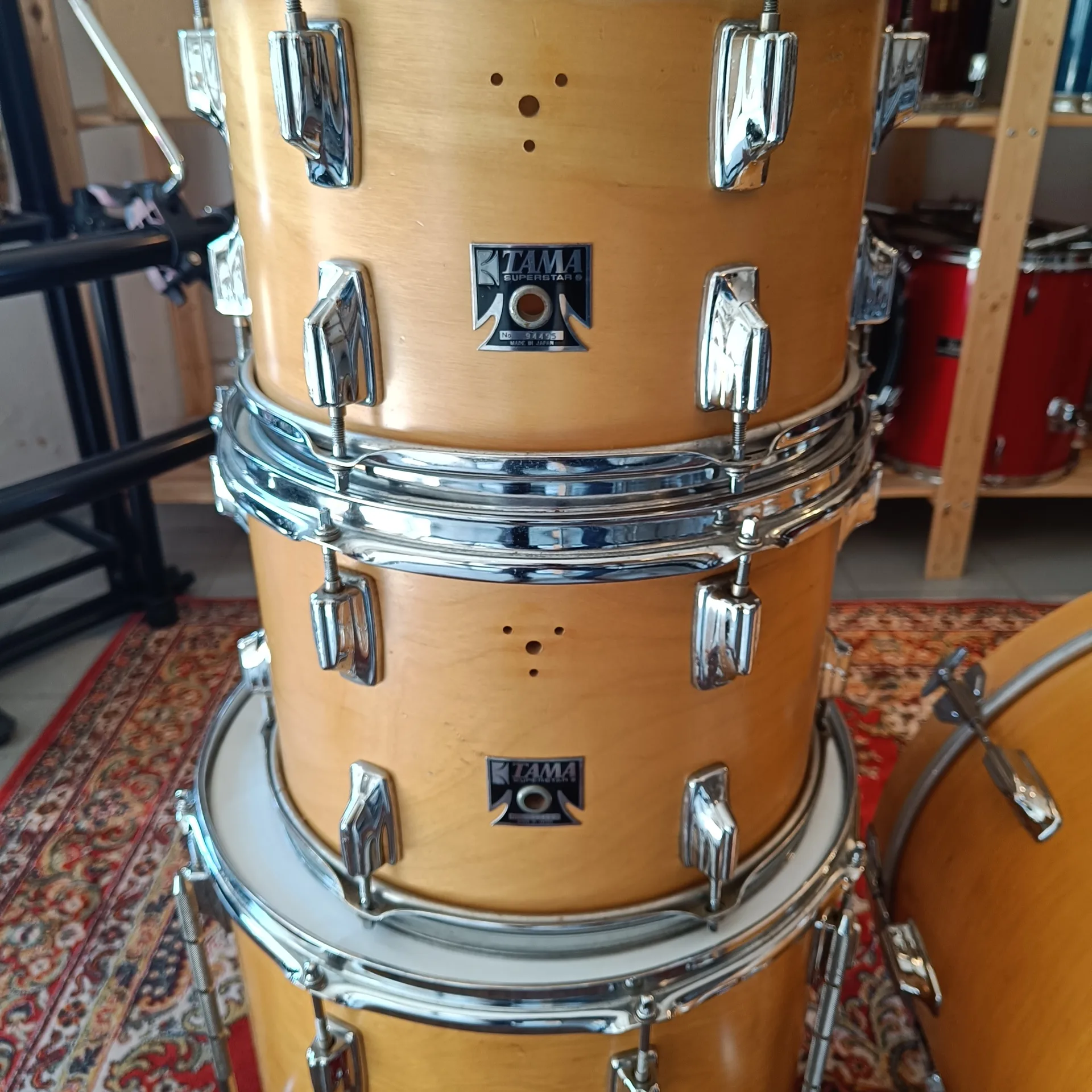 Tama Superstar 22" 12" 13"16" Natural Maple Made in Japan – Image 2