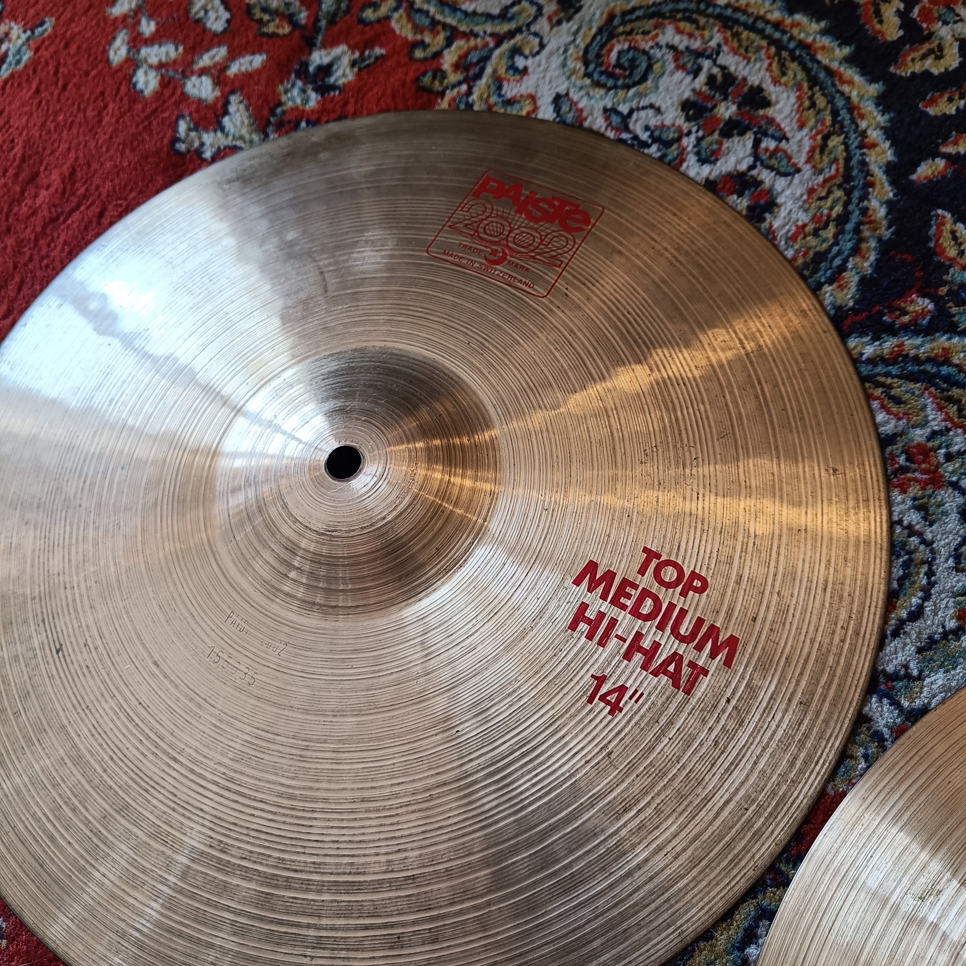 Paiste 2002 Medium Hi Hat 14" Vintage 1981 - Image 2