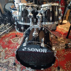 Sonor Force 3003 20"x17" 10"x9" 12"x10" 14"x14"TB + caisse claire 14"x5" Black