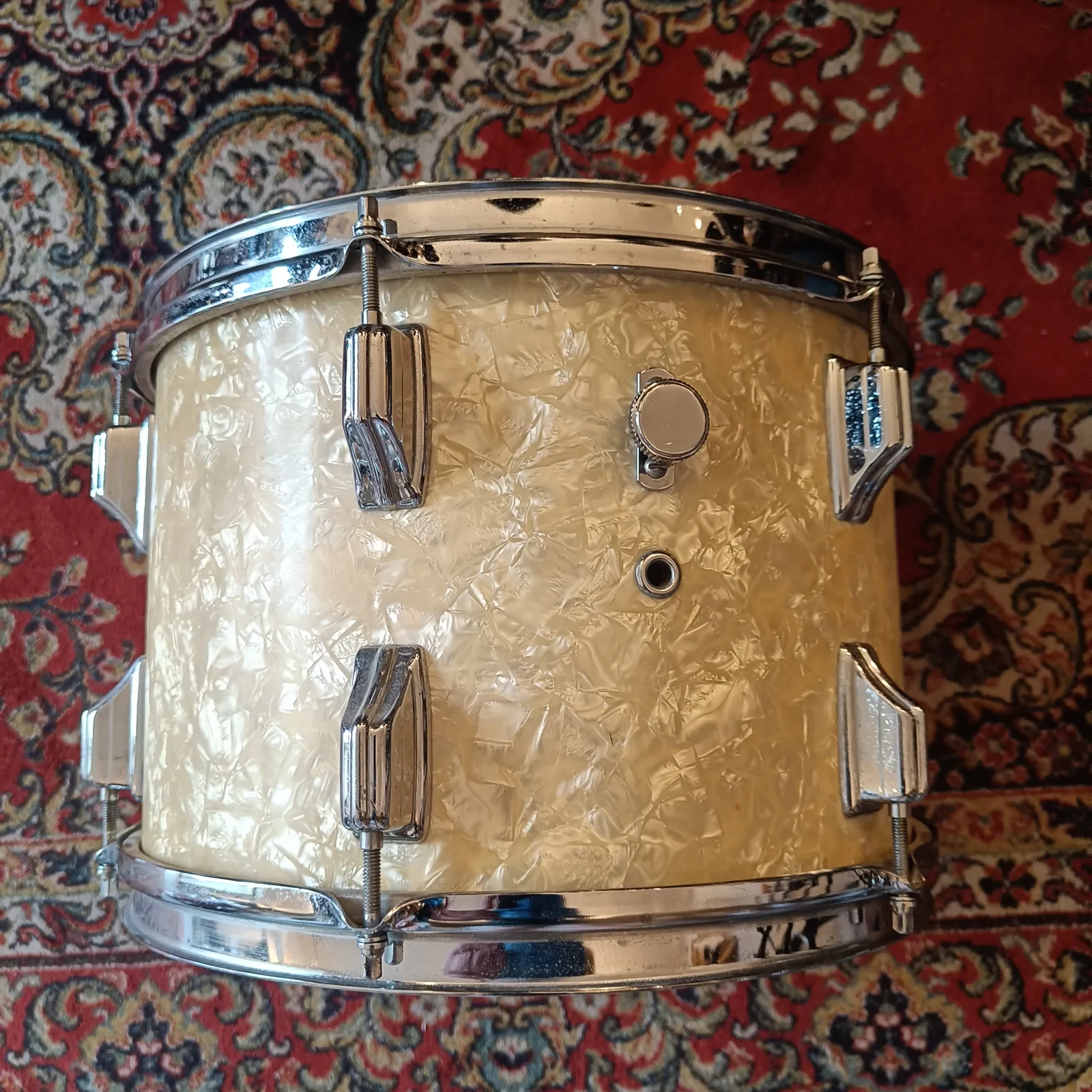 Rogers Tom 13"x9" White Marine Pearl Vintage 70's – Image 2