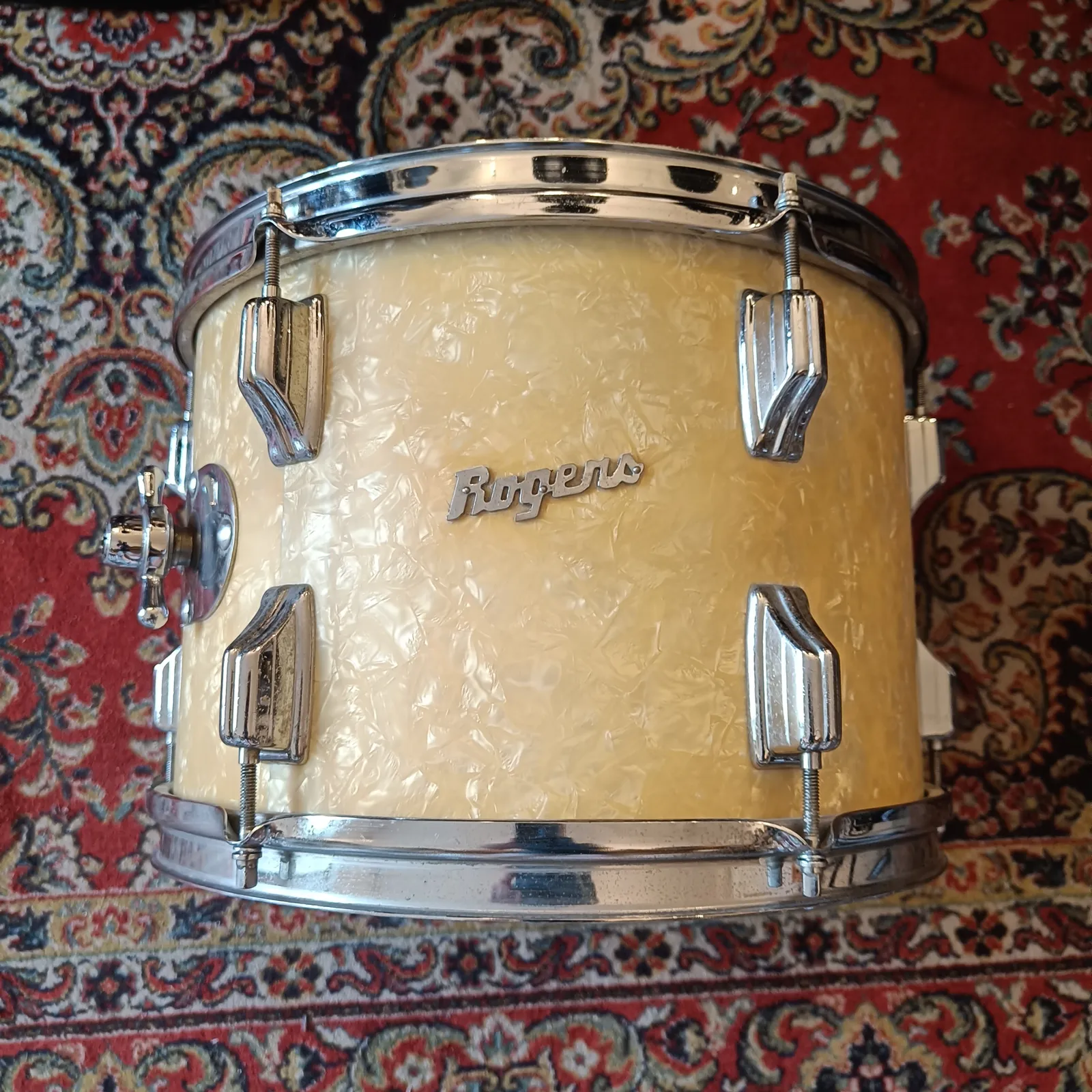 Rogers Tom 13"x9" White Marine Pearl Vintage 70's – Image 3