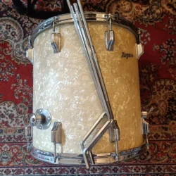 Rogers 16"x16" Floor Tom White Marine Pearl Vintage 70's