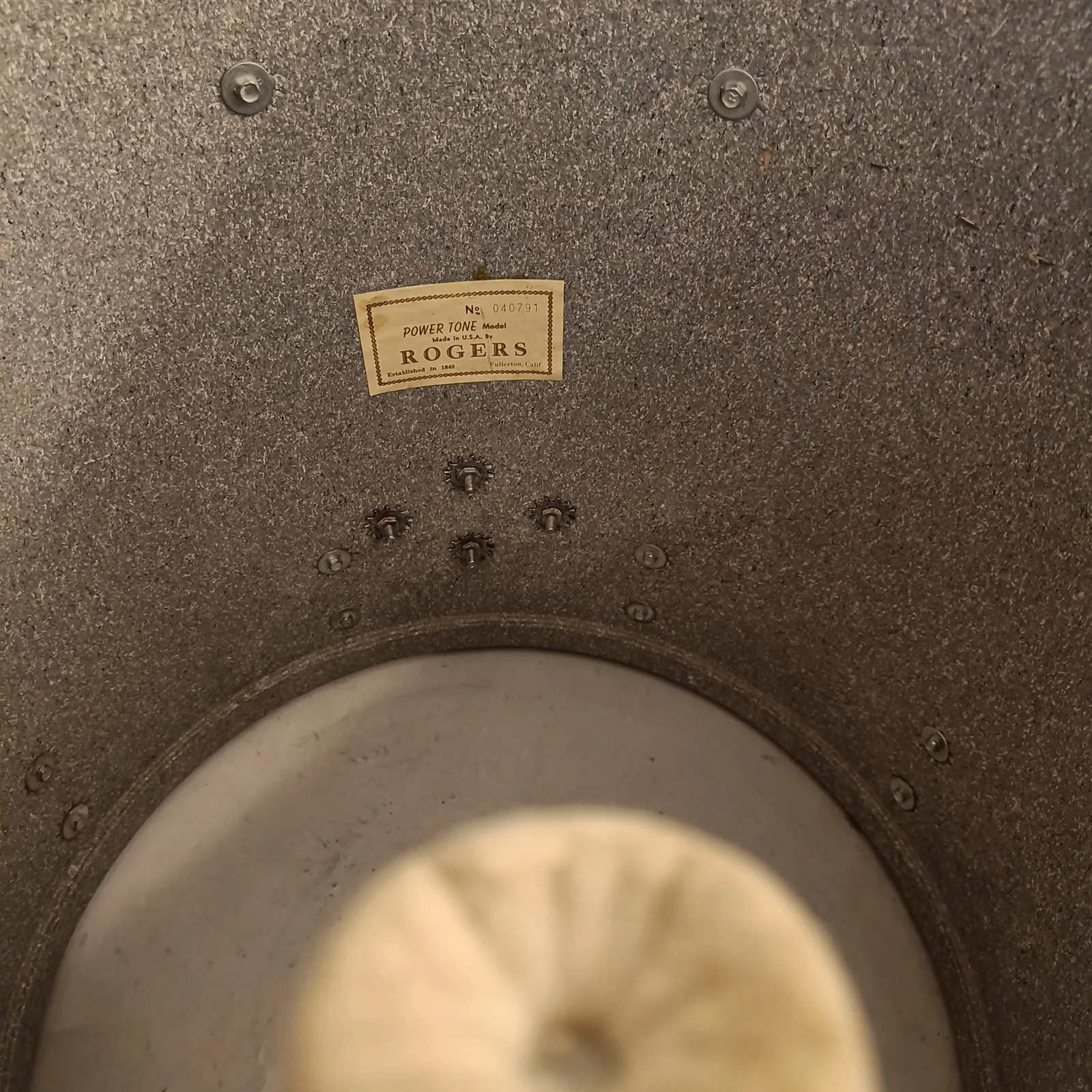 Rogers 16"x16" Floor Tom White Marine Pearl Vintage 70's – Image 8