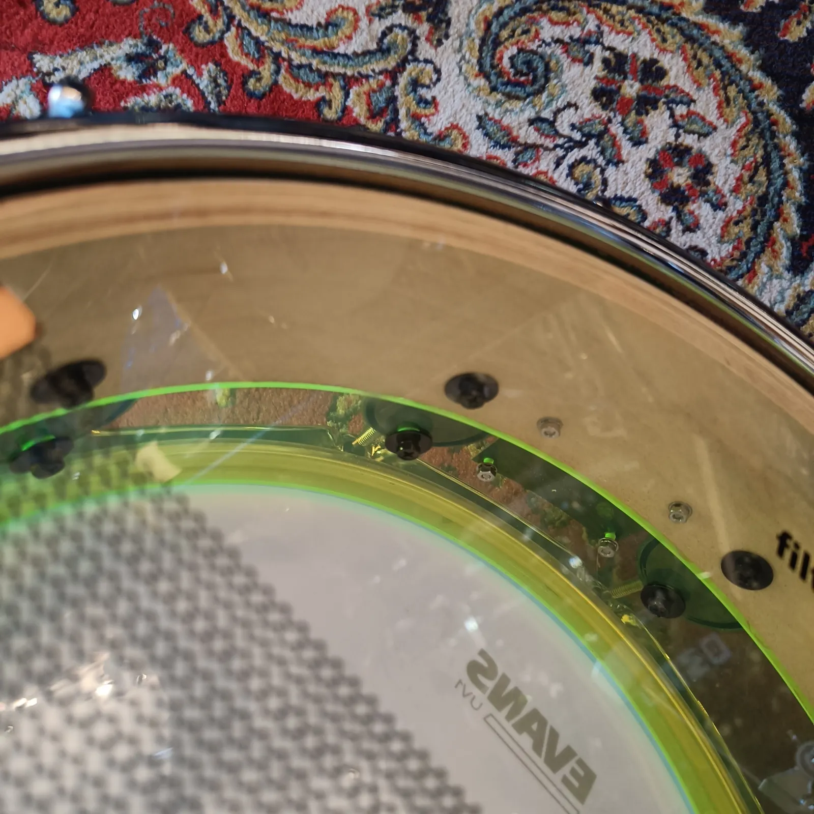 DMJ Custom Drums Girona 14"x5,5" Acrylic/Maple Hybrid – Image 9