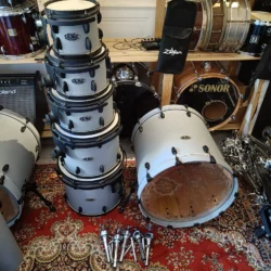 Art Custom Drums 8"x7" 10"x7" 12"x8" 14"x12" 16"x14" 22"x20" Chestnut Medium Matte Grey