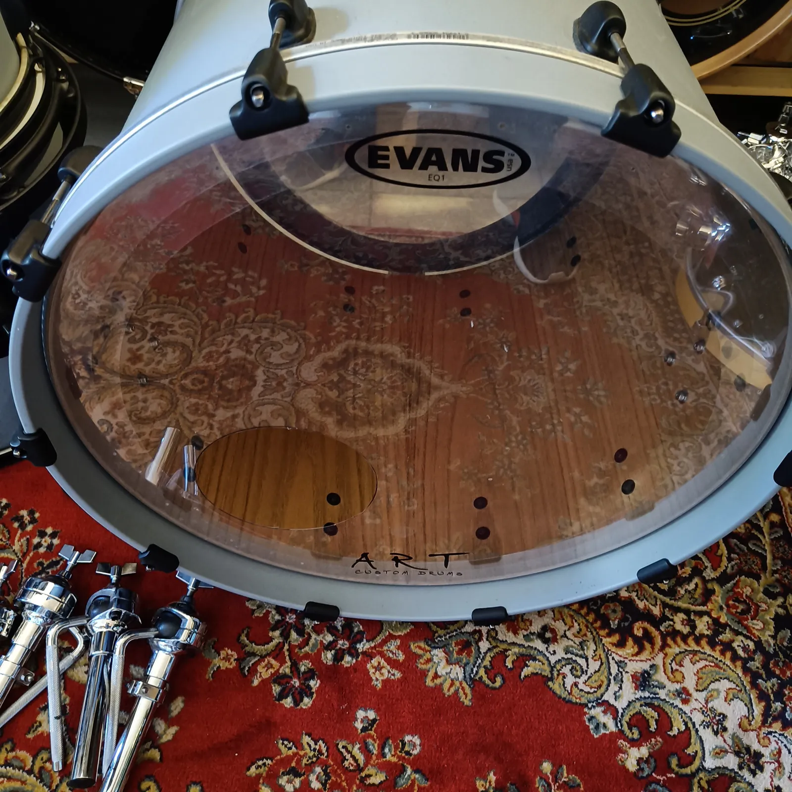 Art Custom Drums 8"x7" 10"x7" 12"x8" 14"x12" 16"x14" 22"x20" Chestnut Medium Matte Grey – Image 11