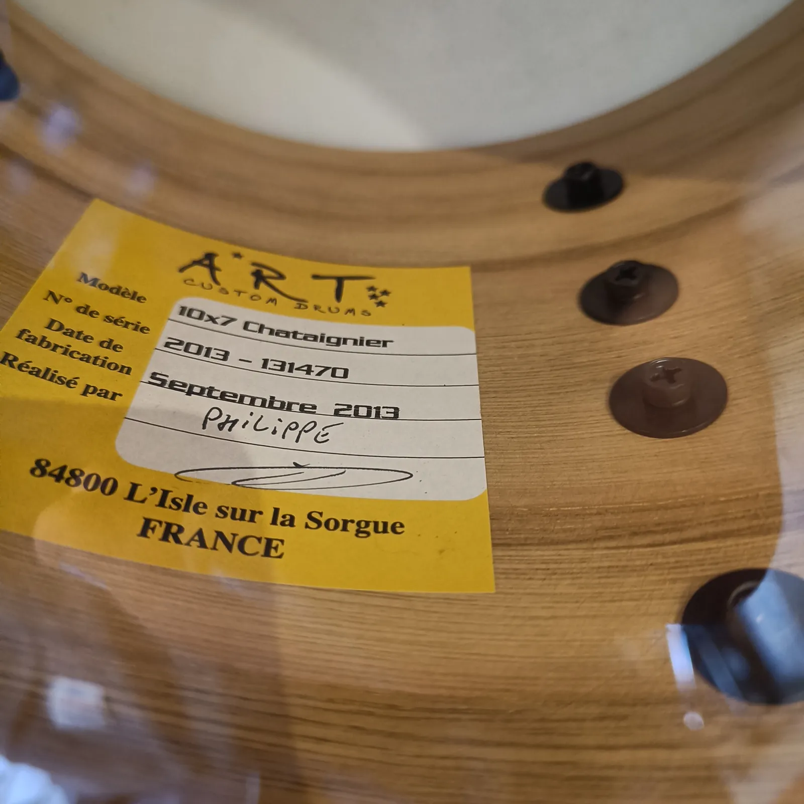 Art Custom Drums 8"x7" 10"x7" 12"x8" 14"x12" 16"x14" 22"x20" Chestnut Medium Matte Grey – Image 9