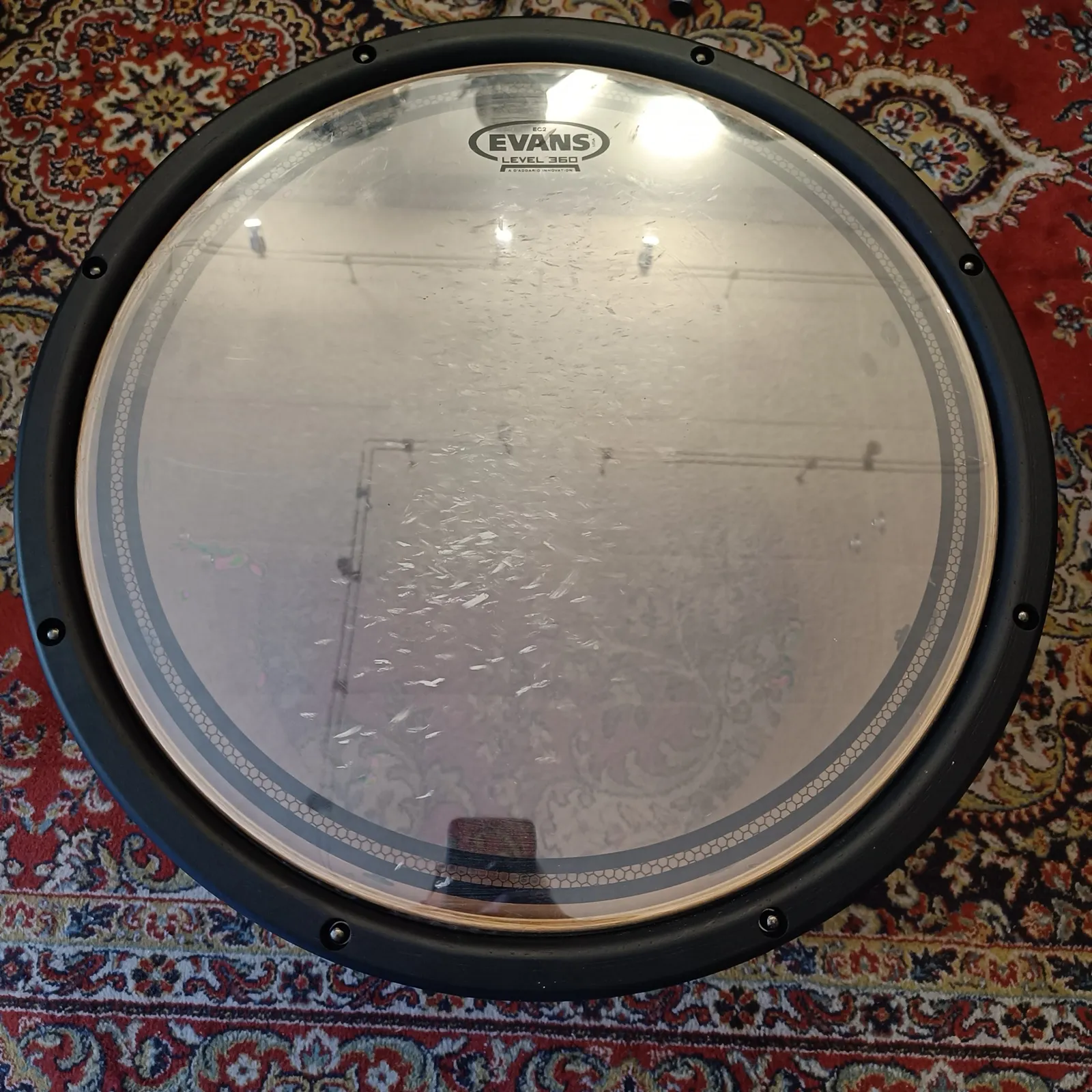 Art Custom Drums Gong Drum 18"x14" Chesnut Medium Matte Grey – Image 3
