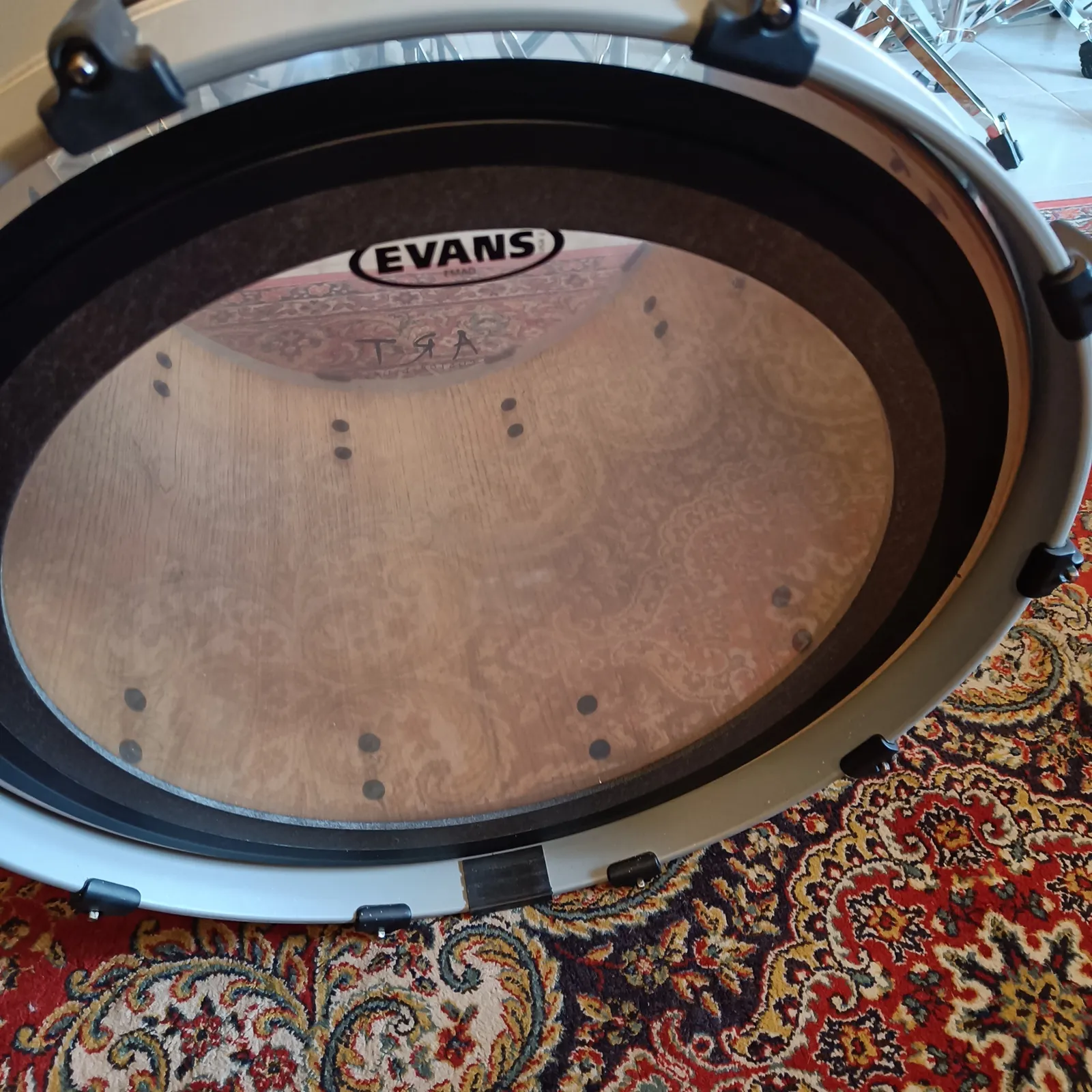 Art Custom Drums Grosse Caisse 22"x20" Chestnut Medium Matte Grey – Image 5