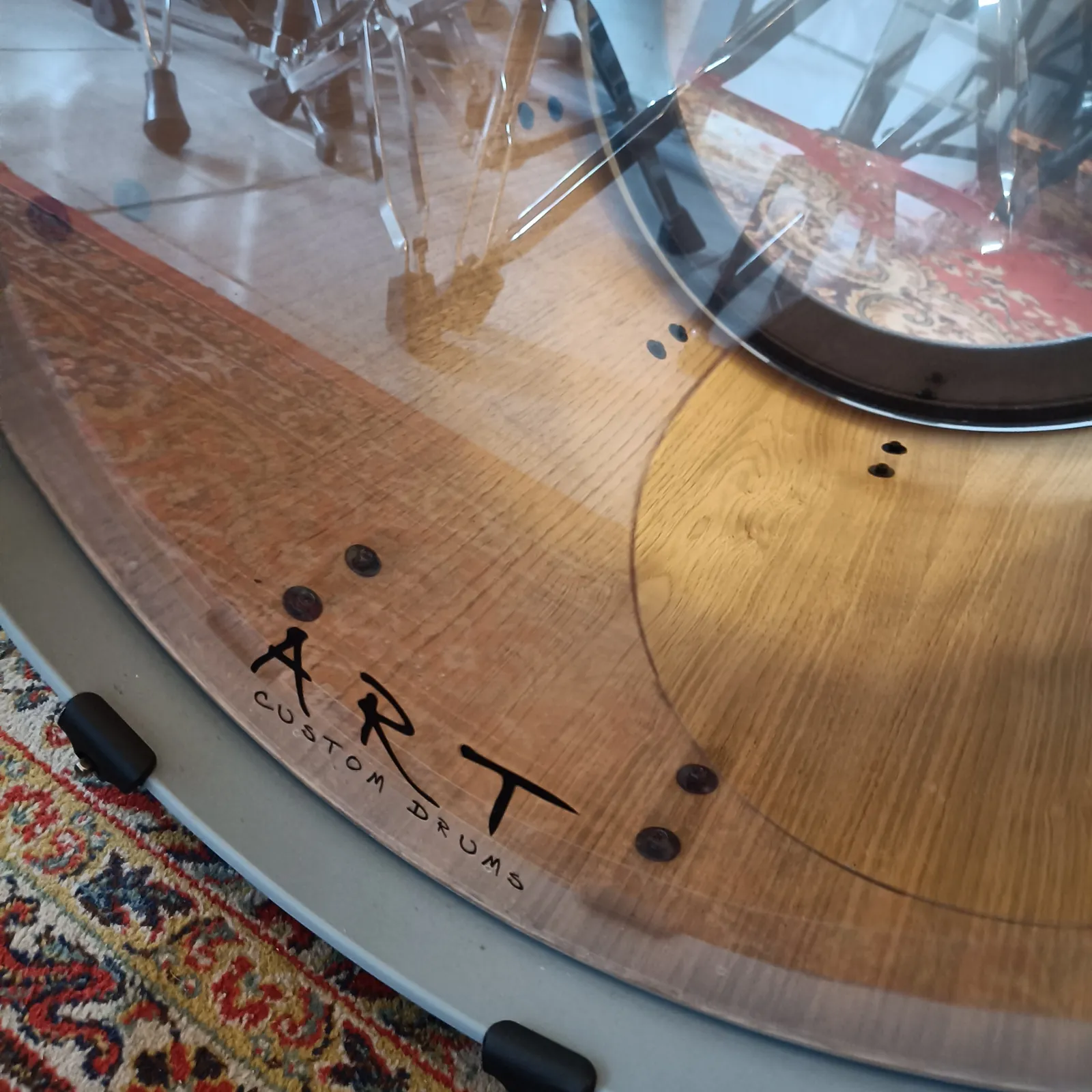 Art Custom Drums Grosse Caisse 22"x20" Chestnut Medium Matte Grey – Image 2