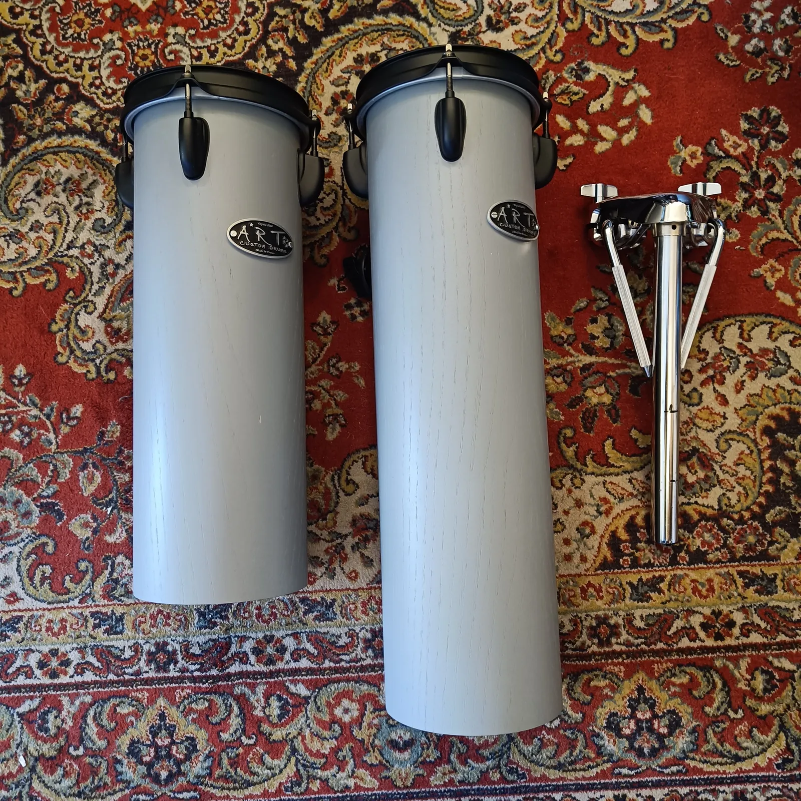 Art Custom Drums Octobans 6"x21" x 6"x17" Chesnut Medium Matte Grey