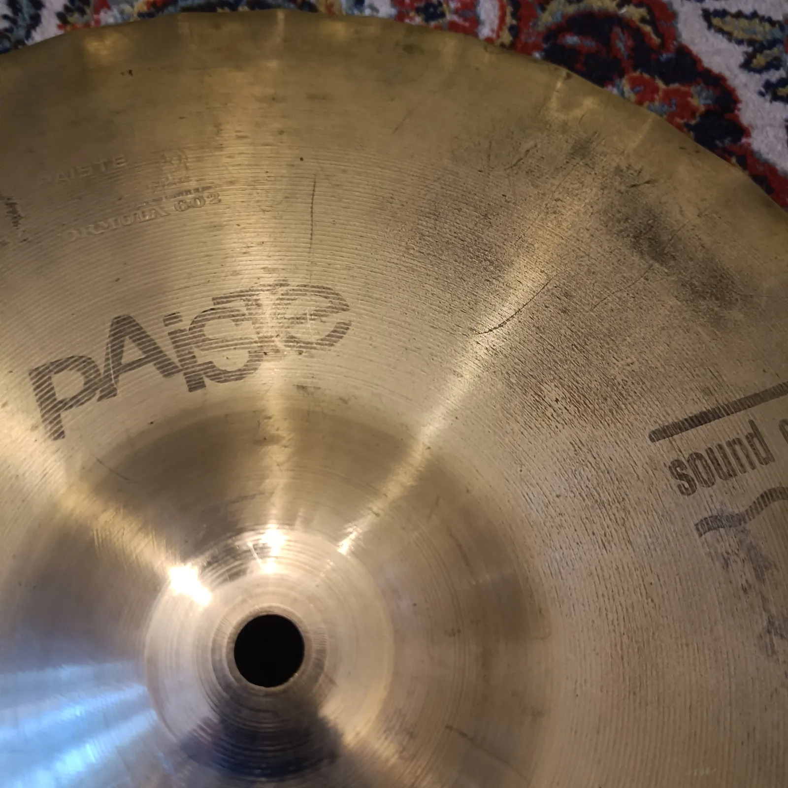 Paiste Formula 602 Hi Hat Sound Edge 14" Transition 70's Black Label, Pre-serial – Image 3