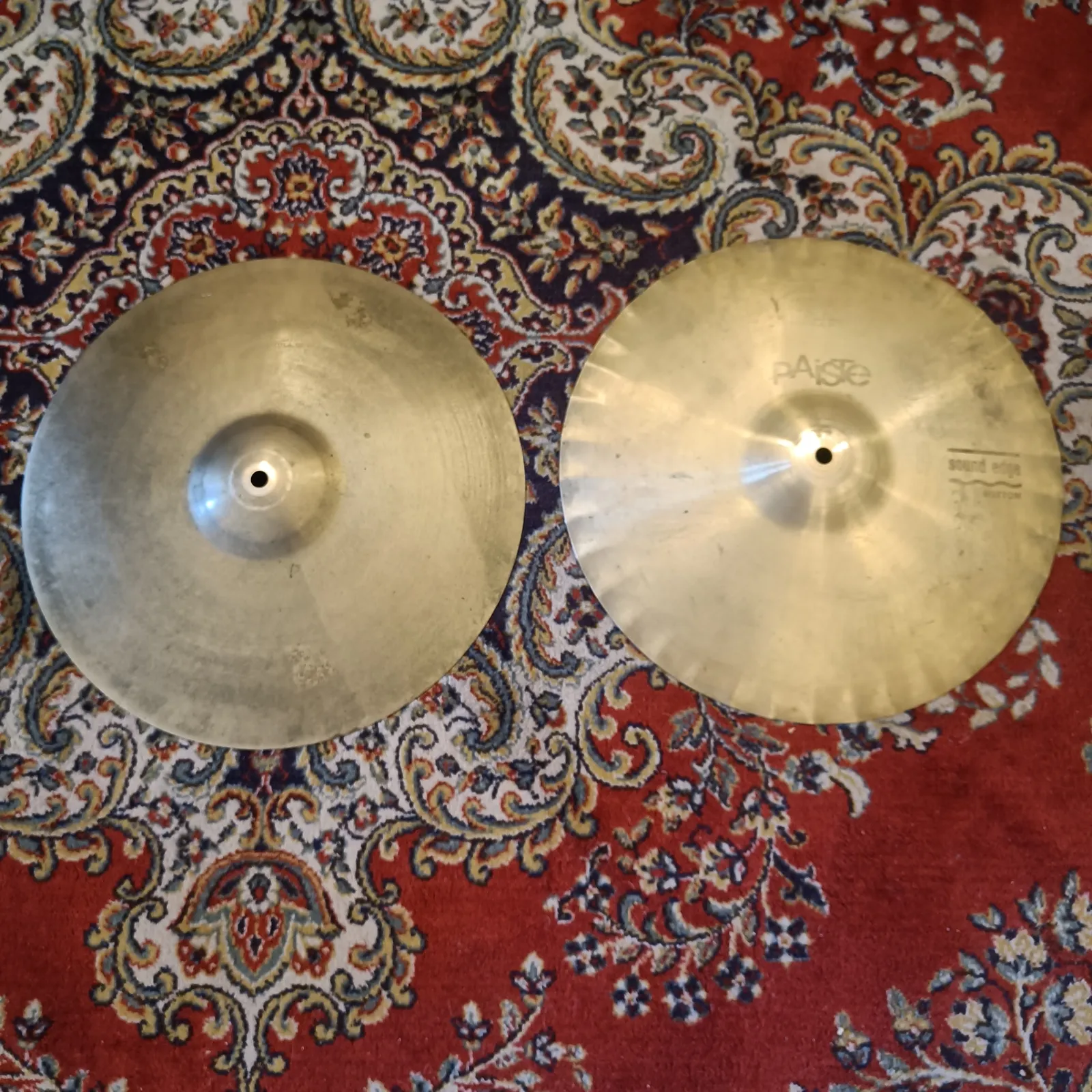 Paiste Formula 602 Hi Hat Sound Edge 14" Transition 70's Black Label, Pre-serial