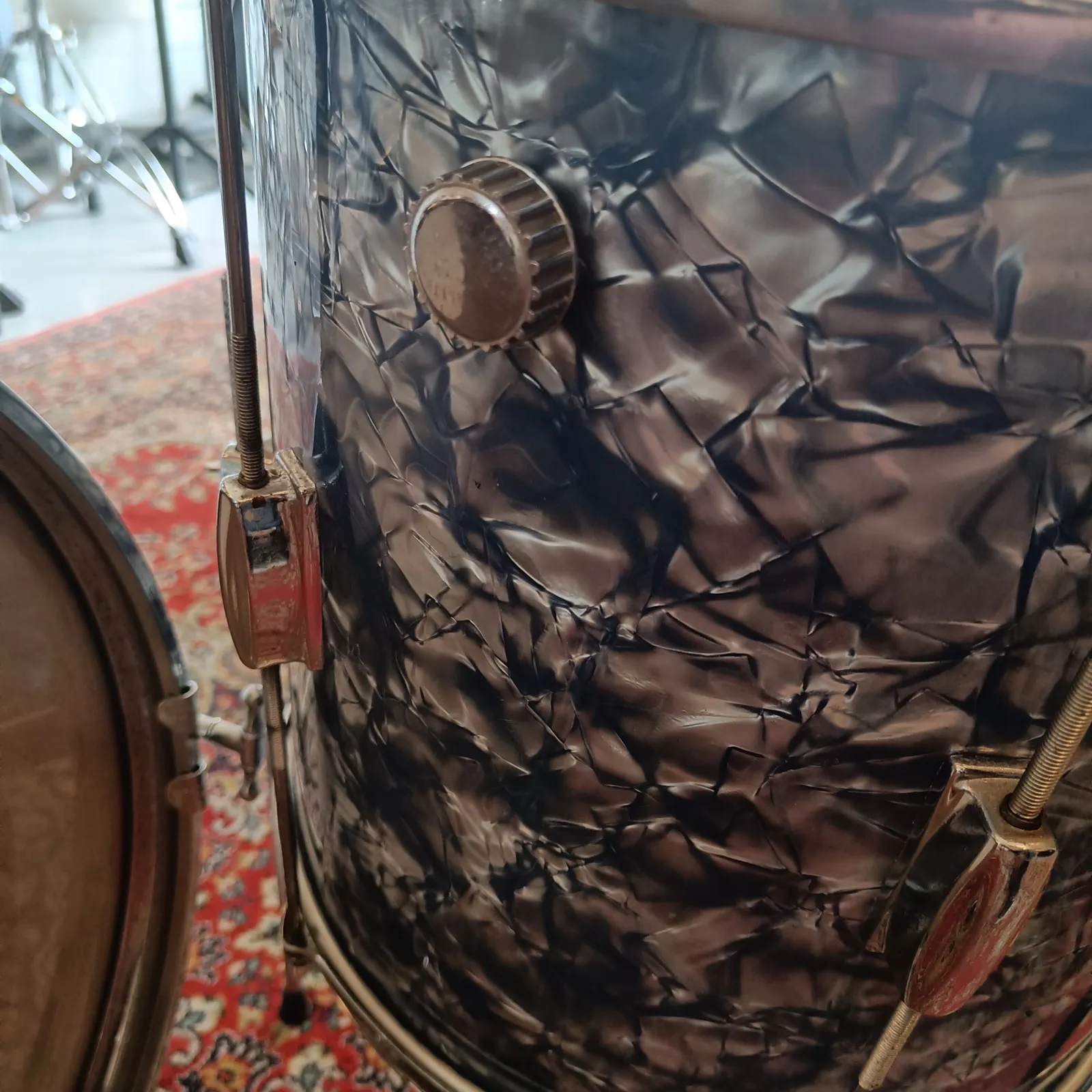 Pearl 20"x14" 12"x8" 14"x14" Valencia Outfit Light Blue Diamond Pearl début 70's – Image 11