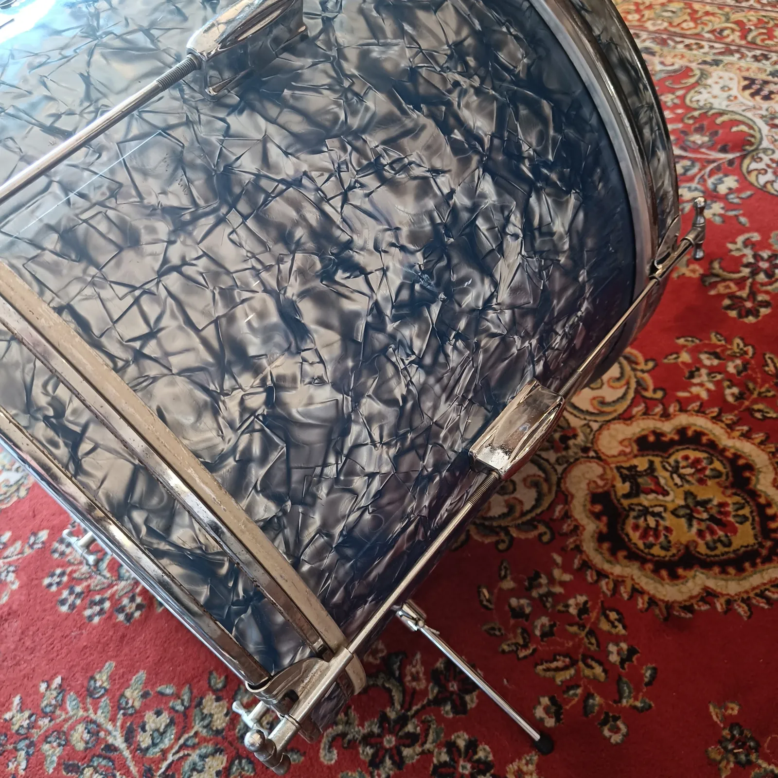 Pearl 20"x14" 12"x8" 14"x14" Valencia Outfit Light Blue Diamond Pearl début 70's – Image 4